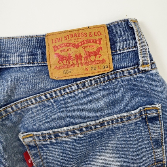 Levi's Blue Boyfriend Jeans - Picture 6 of 11